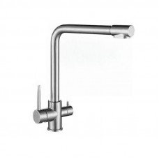 Смеситель для кухни GROSS AQUA GA3121609SS Neosteel с подключением к фильтру питьевой воды