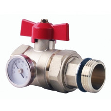 VR1102 Кран шаровой с полусгоном и терм. 1"