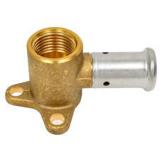 Водорозетка 16-1/2", Henco P, 2, пресс-резьба, вн., латунь, укороченная