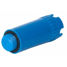 Заглушка 1/2", Henco, резьба, нар., полипропилен, длина 80 мм (синяя)