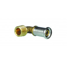 Угольник 90º, Henco, нар., пресс, латунь 16-1/2