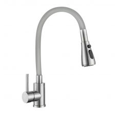Смеситель для кухни GROSS AQUA 3241609SSG Neosteel серый гибкий излив